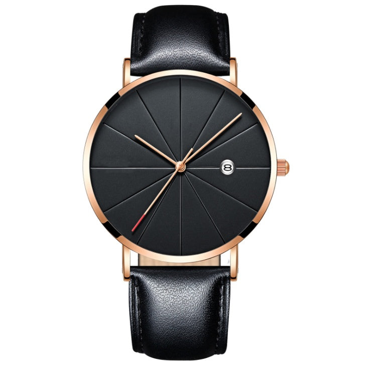 Creative Waterproof Quartz Calendar Watch for Men | Simple Design