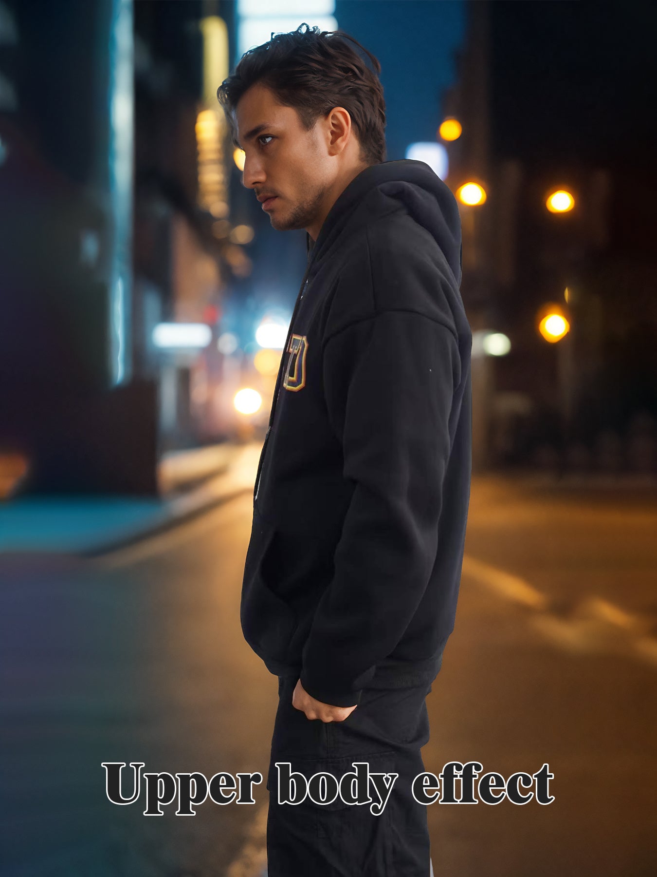 Fashionable Solid Color Long-Sleeved Printed Hoodie | Unisex Casual Wear