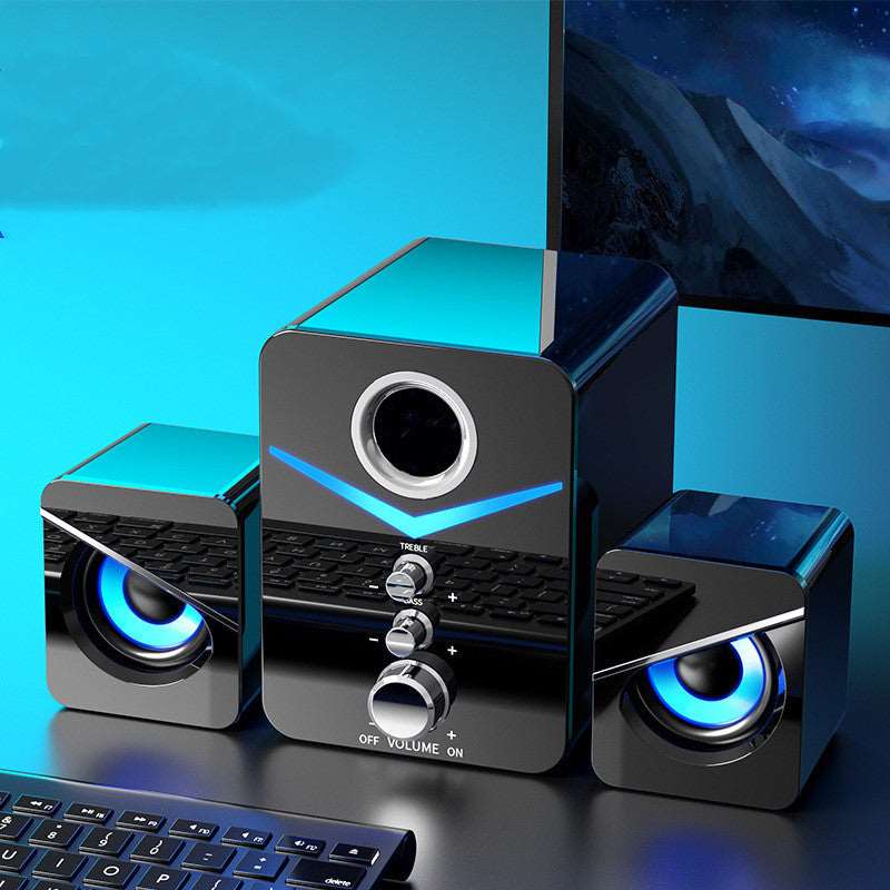 Desktop Computer Sound Bar with Compact Maneuverable Size Bluetooth Speaker