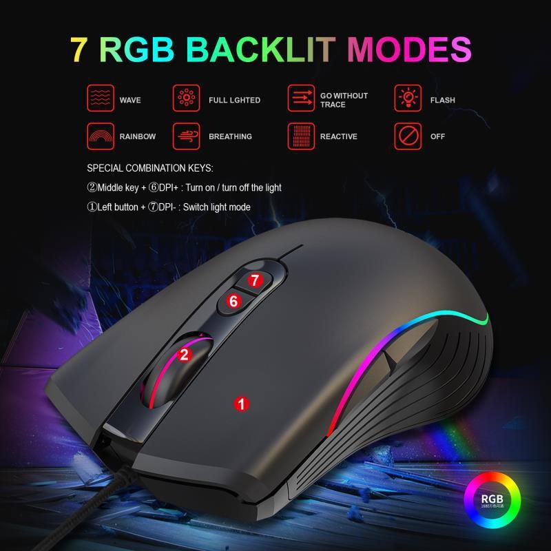 Glowing Gaming Wired Mouse - Maroongadgets