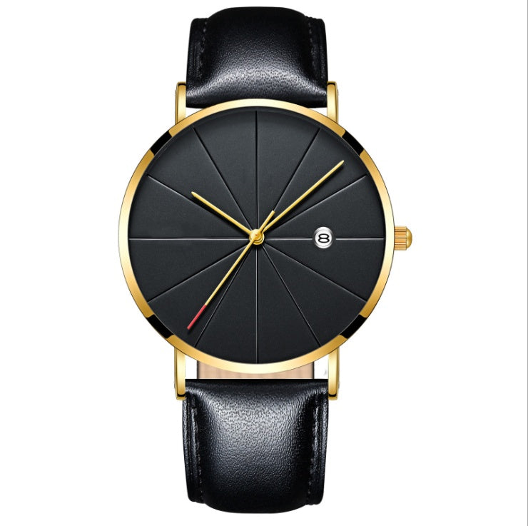 Creative Waterproof Quartz Calendar Watch for Men | Simple Design