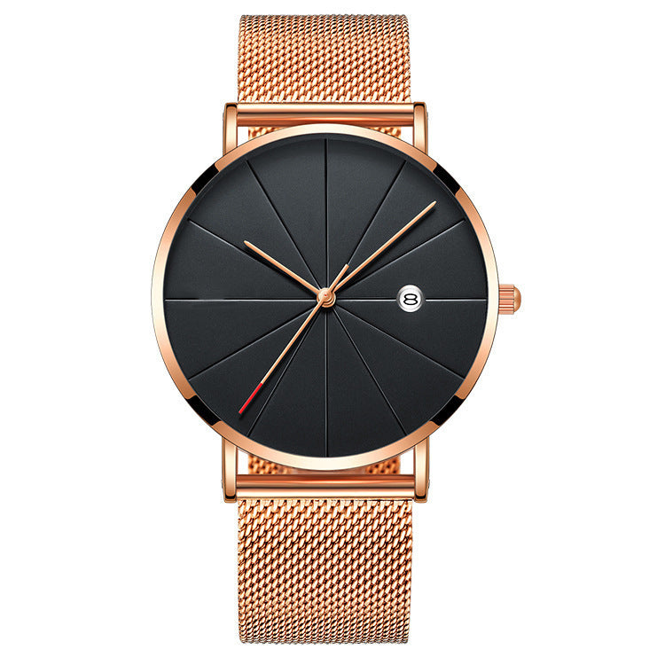Creative Waterproof Quartz Calendar Watch for Men | Simple Design