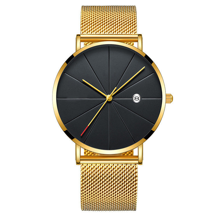Creative Waterproof Quartz Calendar Watch for Men | Simple Design