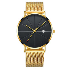 Creative Waterproof Quartz Calendar Watch for Men | Simple Design