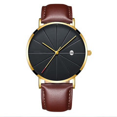 Creative Waterproof Quartz Calendar Watch for Men | Simple Design