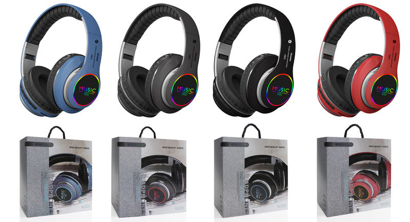 Folding LED Wireless Over-Ear Bluetooth Sports Headphones - Maroongadgets