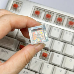 1Pcs New Best Selling Translucent Butterfly Keycaps Cross Axis Mechanical Keyboard Keycaps With Accessories R251