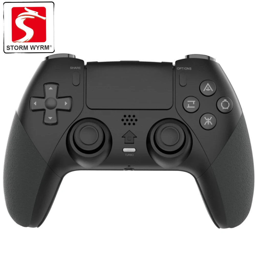 STORM WYRM Wireless Gamepad Controller for PS4 With Motorized Vibration Body Sensing 6-Axis Continuous Firing Function T29