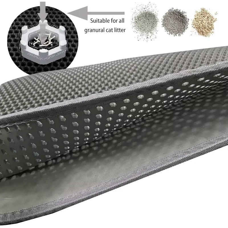 Double Layer Cat Litter Mat EVA Waterproof Cat Toilet Rug Litter Tray Sandboxes for Cat Litter Carpet Cat Litter Box Accessories