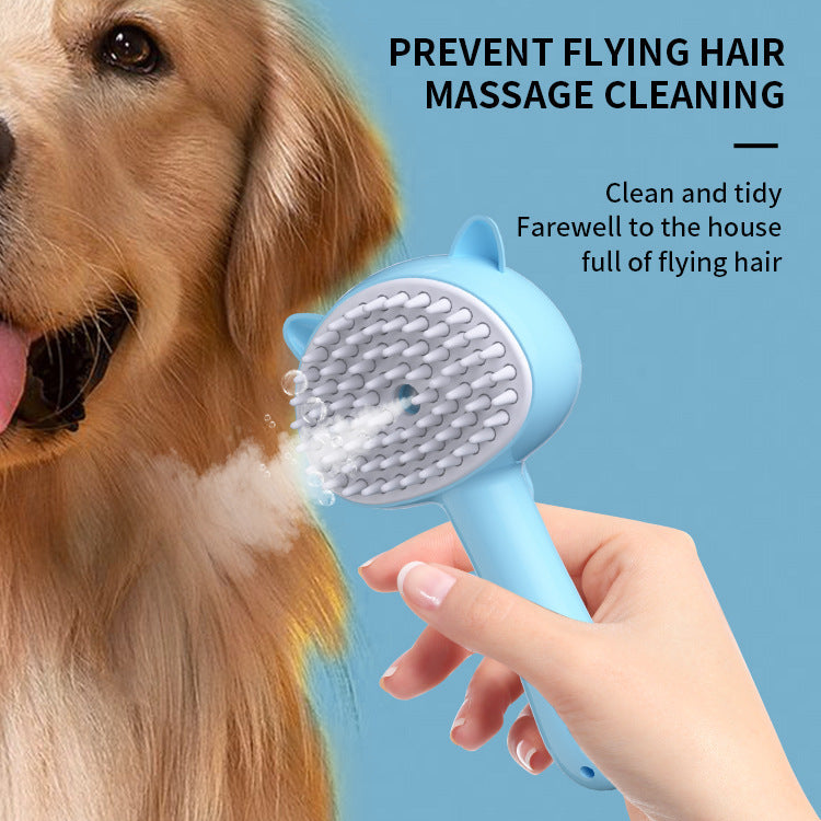 Rechargeable Self-Cleaning Slicker Brush with Mist | Multifunctional Cat & Dog Grooming Brush