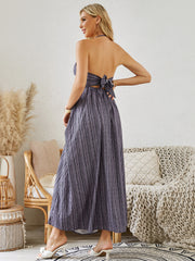 Bohemian Halter Maxi Dress | Women's Sleeveless Flowy Beach Dress