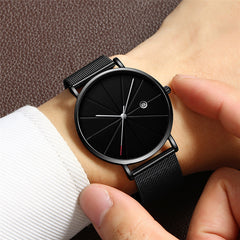 Creative Waterproof Quartz Calendar Watch for Men | Simple Design