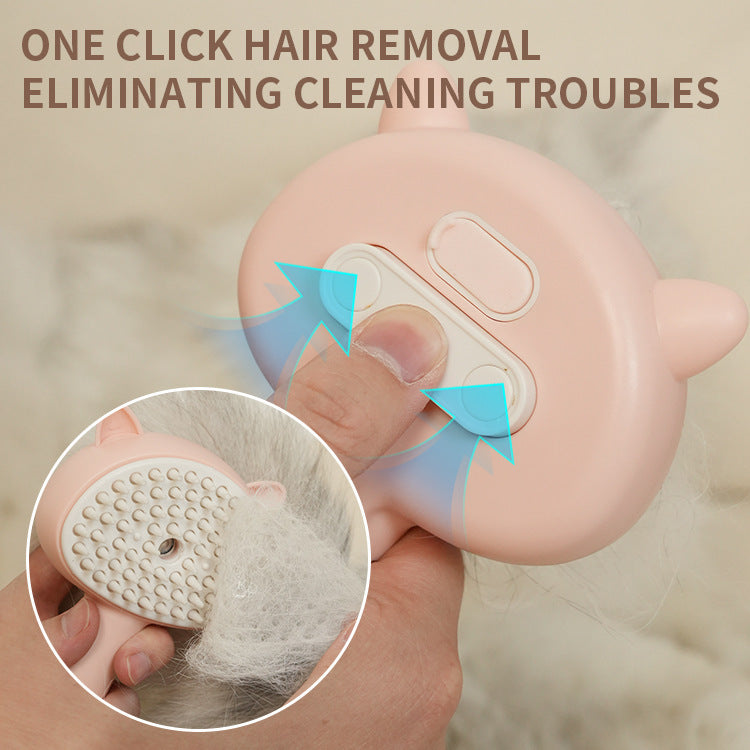 Rechargeable Self-Cleaning Slicker Brush with Mist | Multifunctional Cat & Dog Grooming Brush