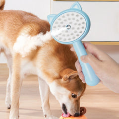 Rechargeable Self-Cleaning Slicker Brush with Mist | Multifunctional Cat & Dog Grooming Brush