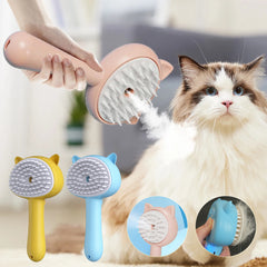 Rechargeable Self-Cleaning Slicker Brush with Mist | Multifunctional Cat & Dog Grooming Brush